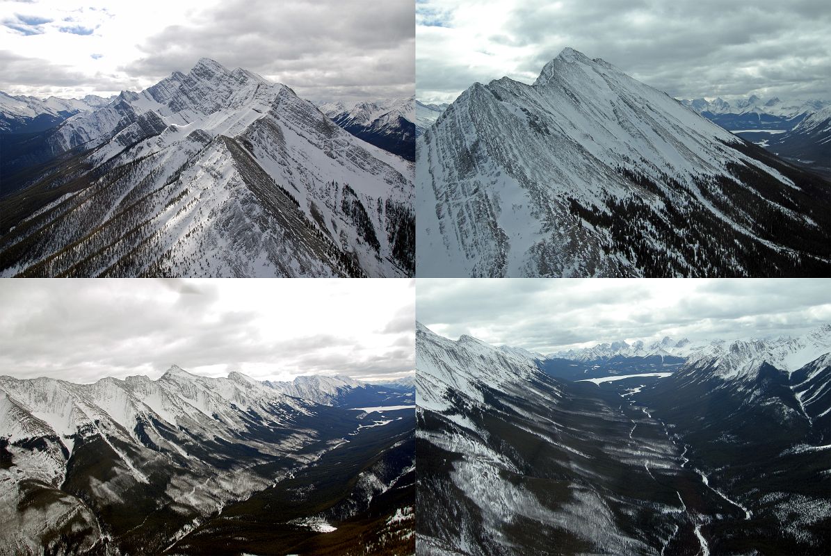 14 Old Goat Mountain, Mount Nestor, Spray Lake, Mount Turbulent From Helicopter Between Canmore And Mount Assiniboine In Winter